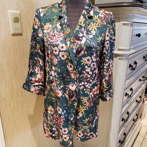 ZARA  BASIC COLLECTION - FLORAL JACKET - L